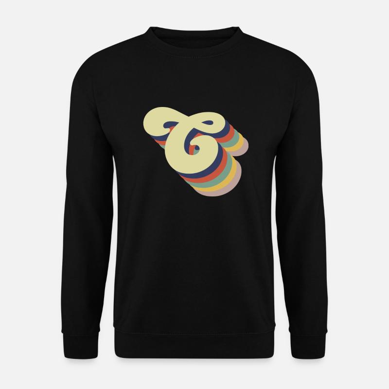 Retro-Buchstabe C - Unisex Pullover - Schwarz