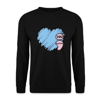 Mental Health Matters - Human Brain Illness - Unisex Sweatshirt - black - Front - Alina (178cm) & Michal (187cm)