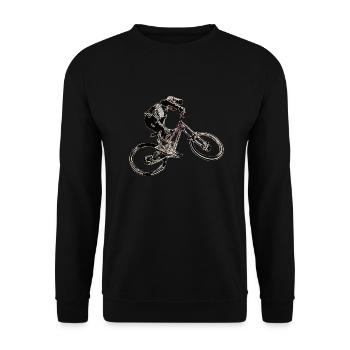 vtt descente - Sweat-shirt Unisexe - noir - Devant - Alina (178cm) & Michal (187cm)