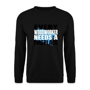 Humor Mason Construction Carpenter - Unisex Sweatshirt - black - Front - Alina (178cm) & Michal (187cm)