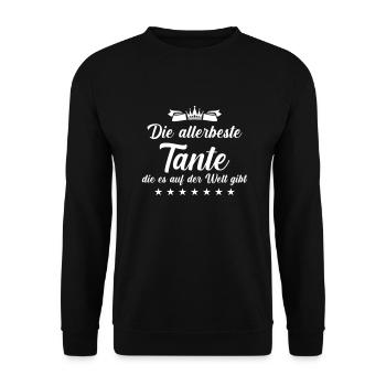 Best Aunt of All - Unisex Sweatshirt - black - Front - Alina (178cm) & Michal (187cm)