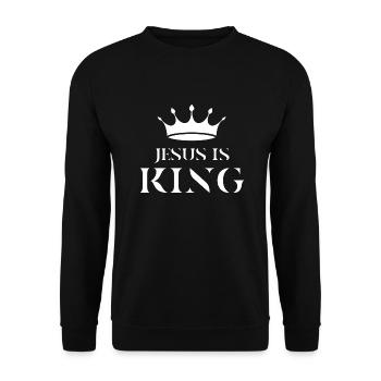 Jésus est roi, chrétien - Sweat-shirt Unisexe - noir - Devant - Alina (178cm) & Michal (187cm)