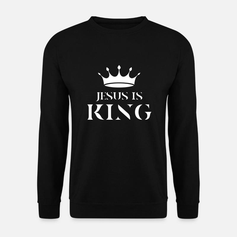 Jesus is king, Christian - Unisex Sweatshirt - black