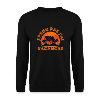 Vacances d'été - Sweat-shirt Unisexe - noir - Devant - Alina (178cm) & Michal (187cm)