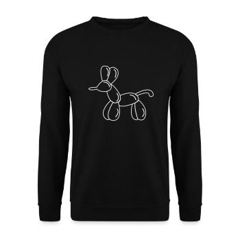 ballon hund - Unisex Pullover - Schwarz - Vorne - Alina (178cm) & Michal (187cm)