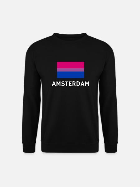 Bi Pride Flag Amsterdam - Unisex Sweatshirt - black