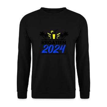Croatia 2024 - Unisex Sweatshirt - black - Front - Alina (178cm) & Michal (187cm)