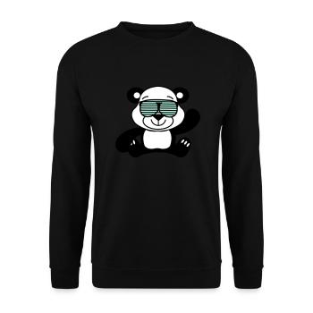 Panda Ours Cool - Sweat-shirt Unisexe - noir - Devant - Alina (178cm) & Michal (187cm)