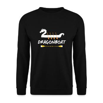 Dragon boat Elements - Unisex Sweatshirt - black - Front - Alina (178cm) & Michal (187cm)
