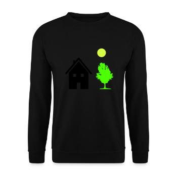 House Tree - Unisex Sweatshirt - black - Front - Alina (178cm) & Michal (187cm)