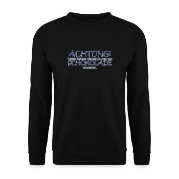 Schokolade - Unisex Pullover - Schwarz - Vorne - Alina (178cm) & Michal (187cm)