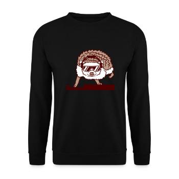 Süßer DJ Igel Cooles Musik Party Tier Club Spaß - Unisex Pullover - Schwarz - Vorne - Alina (178cm) & Michal (187cm)