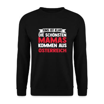 Autrichienne Maman Mère Fête des Mères Autriche - Sweat-shirt Unisexe - noir - Devant - Alina (178cm) & Michal (187cm)