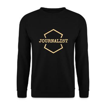 Journalist - Unisex Sweatshirt - black - Front - Alina (178cm) & Michal (187cm)