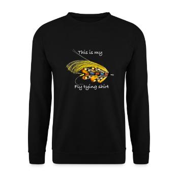 C’est mon t-shirt de montage de mouches Rouge Et Noir - Sweat-shirt Unisexe - noir - Devant - Alina (178cm) & Michal (187cm)