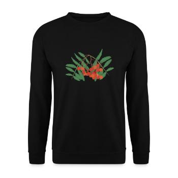 Baies de sorbier - Sweat-shirt Unisexe - noir - Devant - Alina (178cm) & Michal (187cm)