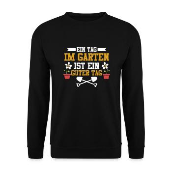 Gardener Hobby Gardener Garden - Unisex Sweatshirt - black - Front - Alina (178cm) & Michal (187cm)