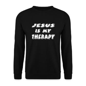 Jésus - Sweat-shirt Unisexe - noir - Devant - Alina (178cm) & Michal (187cm)