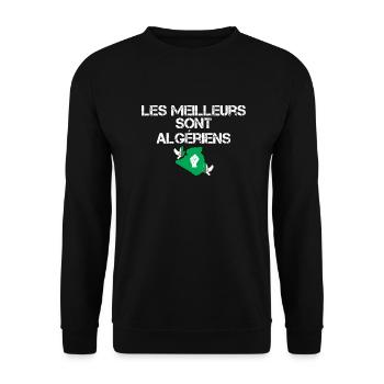 Die besten sind Algerier - Unisex Pullover - Schwarz - Vorne - Alina (178cm) & Michal (187cm)