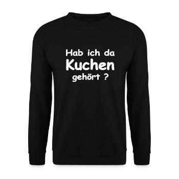 Kuchen - Unisex Pullover - Schwarz - Vorne - Alina (178cm) & Michal (187cm)