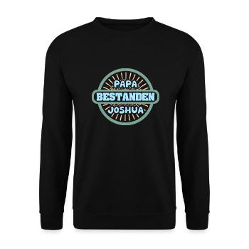 First name Joshua - Unisex Sweatshirt - black - Front - Alina (178cm) & Michal (187cm)