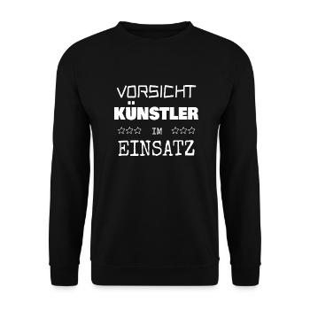 Gift for Artist - Unisex Sweatshirt - black - Front - Alina (178cm) & Michal (187cm)