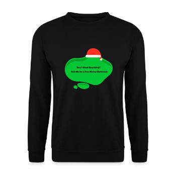 christmas t shirt design - Sweat-shirt Unisexe - noir - Devant - Alina (178cm) & Michal (187cm)
