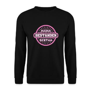 Bertha comme prénom - Sweat-shirt Unisexe - noir - Devant - Alina (178cm) & Michal (187cm)