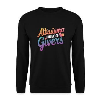 Altruisme Don désintéressé Donner d’école - Sweat-shirt Unisexe - noir - Devant - Alina (178cm) & Michal (187cm)