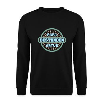 Vorname Artur - Unisex Pullover - Schwarz - Vorne - Alina (178cm) & Michal (187cm)