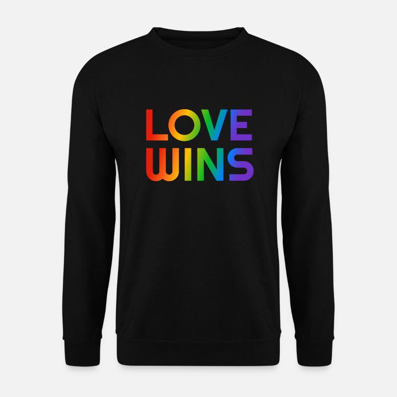 Liebe gewinnt Regenbogen LGBTQ schwul - Unisex Pullover - Schwarz