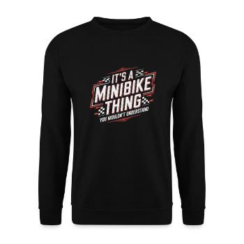 Only for real minibike fans - Unisex Sweatshirt - black - Front - Alina (178cm) & Michal (187cm)