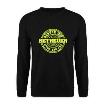 Betreuer - Unisex Pullover - Schwarz - Vorne - Alina (178cm) & Michal (187cm)