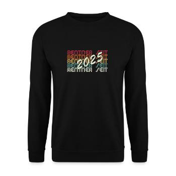 rentner 2025 - Unisex Pullover - Schwarz - Vorne - Alina (178cm) & Michal (187cm)