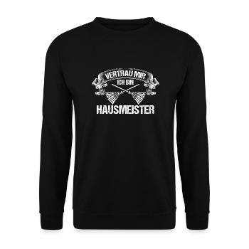 Facility Manager Caretaker Caretaker - Unisex Sweatshirt - black - Front - Alina (178cm) & Michal (187cm)