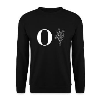 Minimalist Flowers - Unisex Sweatshirt - black - Front - Alina (178cm) & Michal (187cm)