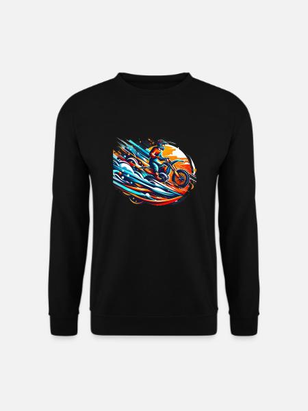 Motorrad Motocross biker bike - Unisex Pullover - Schwarz