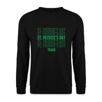 Team Saint-Patrick St Patrick Fête Des Patricks - Sweat-shirt Unisexe - noir - Devant - Alina (178cm) & Michal (187cm)