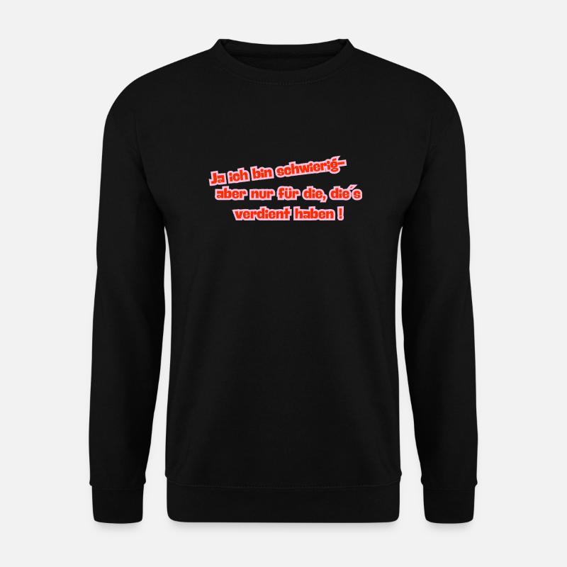 Ich bin schwierig :P - Unisex Pullover - Schwarz