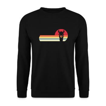 Alpaga Drôle d’amoureux des animaux Alpagas - Sweat-shirt Unisexe - noir - Devant - Alina (178cm) & Michal (187cm)