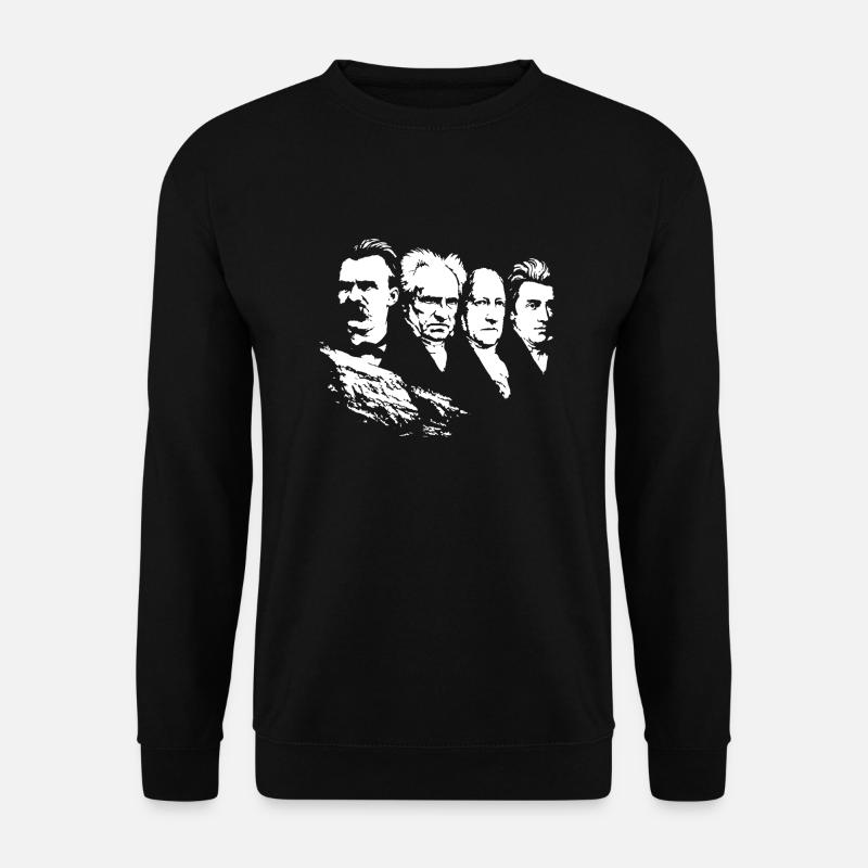 Vier große moderne Philosophen - Unisex Pullover - Schwarz
