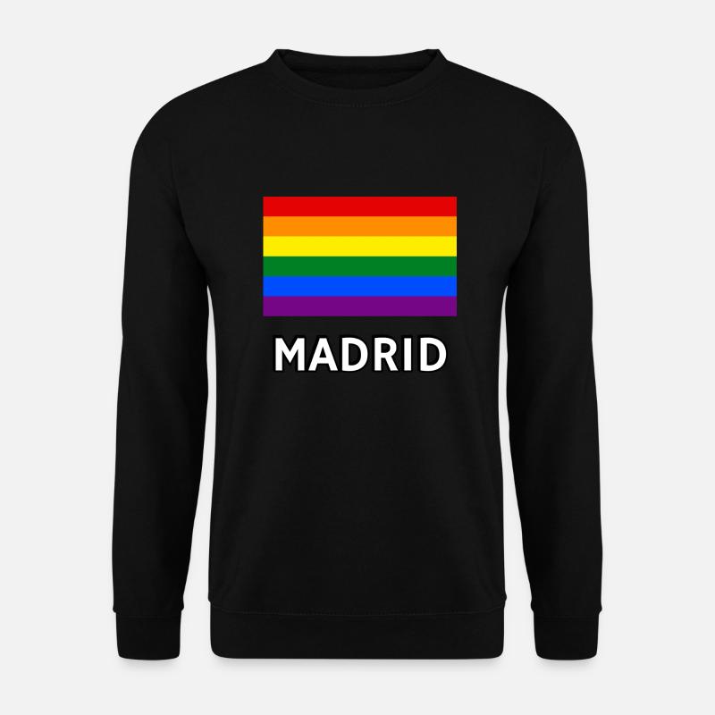Pride Flagge Madrid - Unisex Pullover - Schwarz