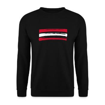 Austria Flag - Style Stripes - Unisex Sweatshirt - black - Front - Alina (178cm) & Michal (187cm)