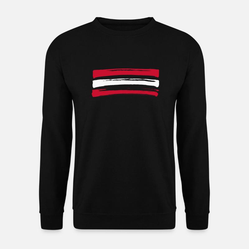 Austria Flag - Style Stripes - Unisex Sweatshirt - black
