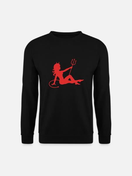 Erotisch Teufel Mädchen - Unisex Pullover - Schwarz
