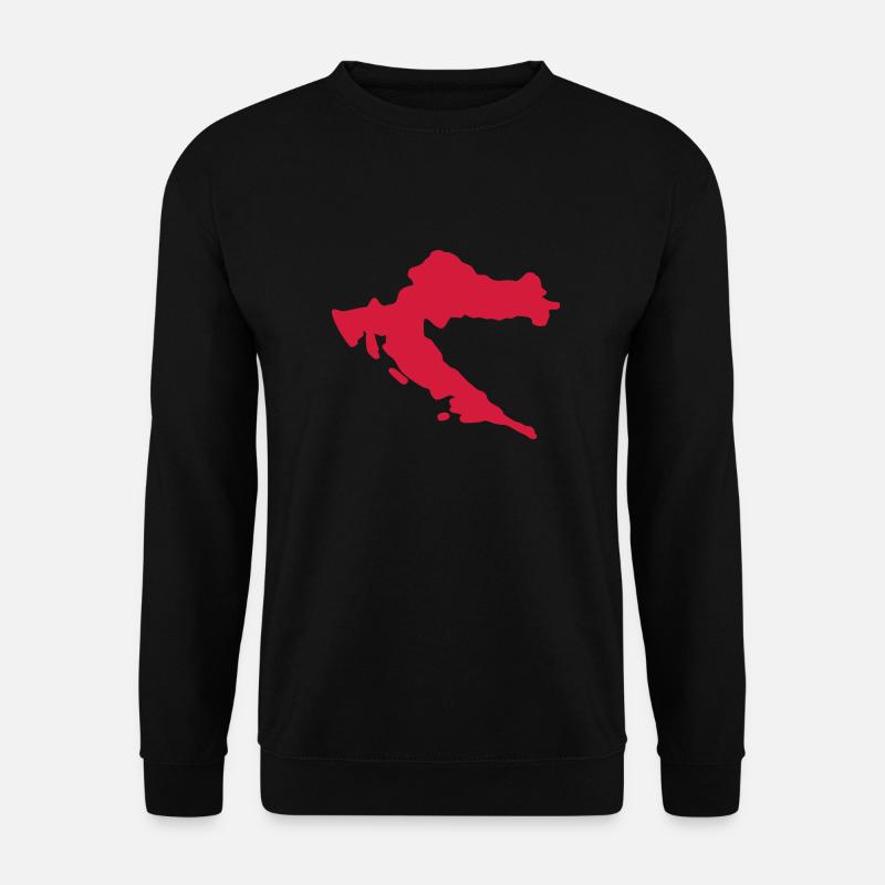 Kroatien Umriss - Unisex Pullover - Schwarz