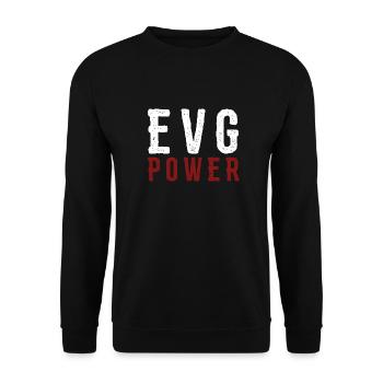 evg power - Sweat-shirt Unisexe - noir - Devant - Alina (178cm) & Michal (187cm)