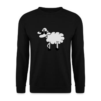 - Schaf - Unisex Pullover - Schwarz - Vorne - Alina (178cm) & Michal (187cm)