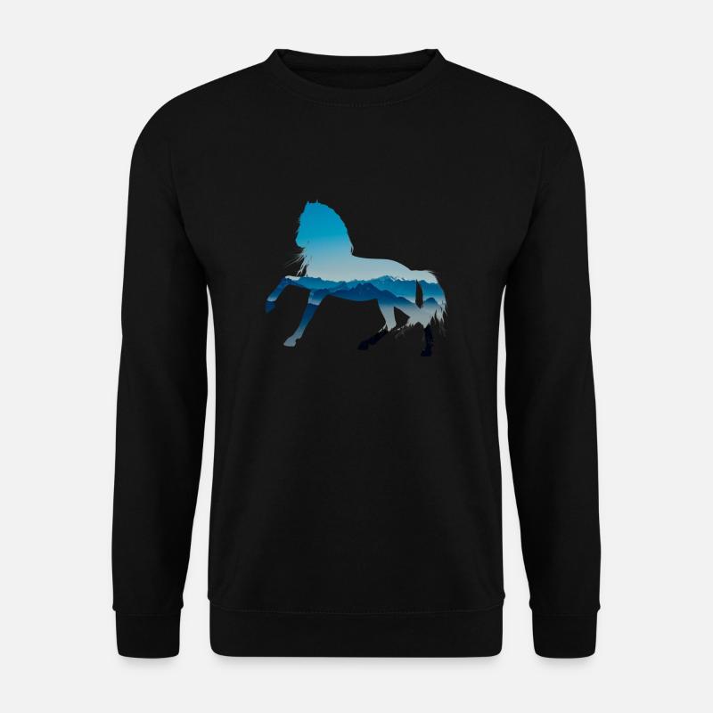 Pferd - Unisex Pullover - Schwarz
