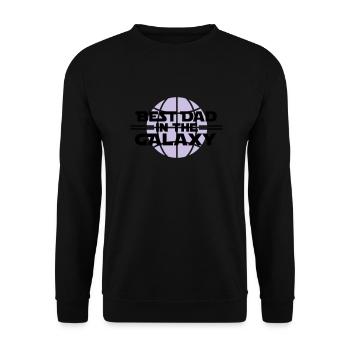 Best dad in he galaxy - Unisex Pullover - Schwarz - Vorne - Alina (178cm) & Michal (187cm)